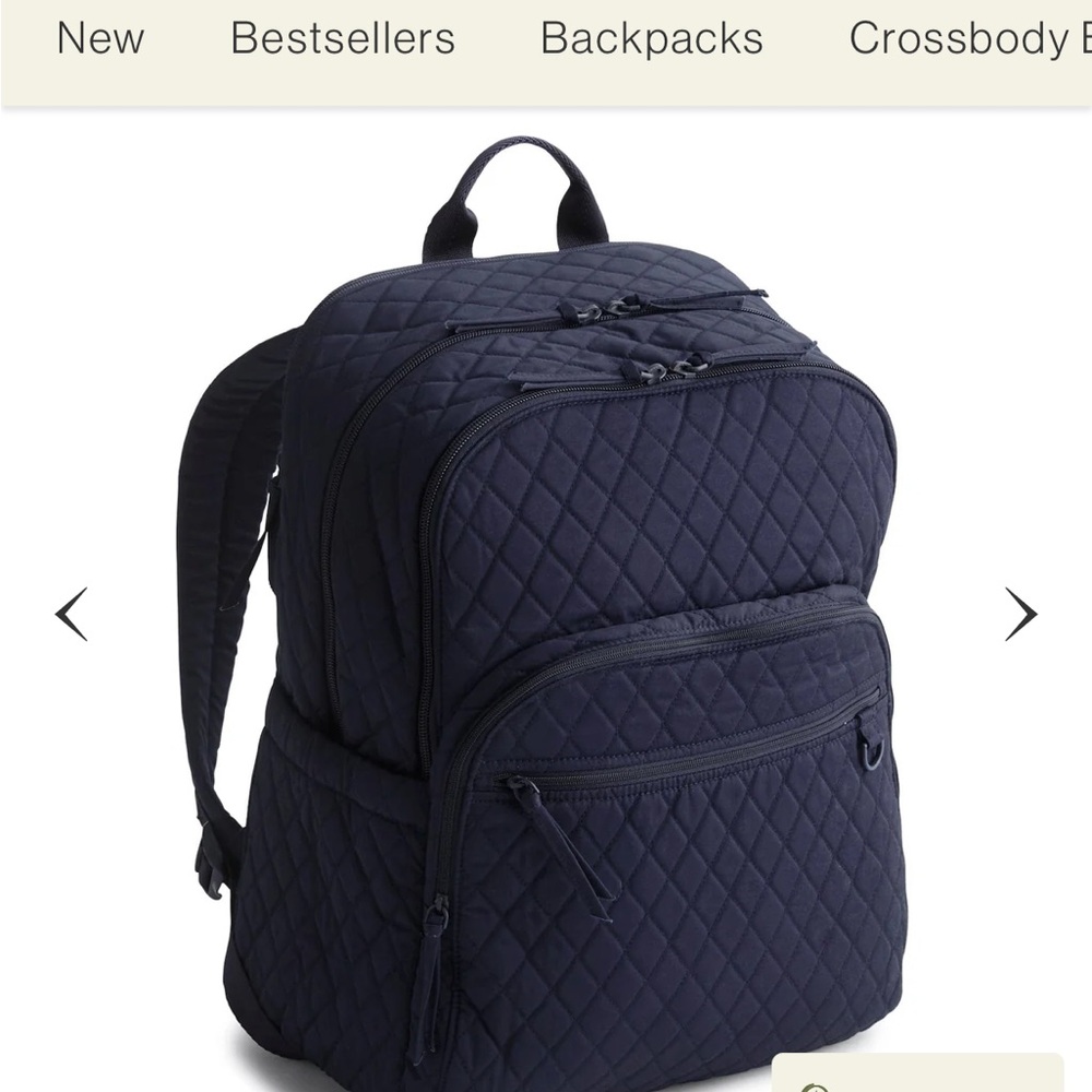 Vera Bradley Navy Quilted Backpack